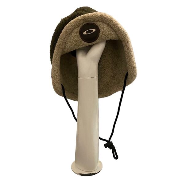 Oakley Software Rare Moscow Trapper Ushanka Aviator Hat Green & Tan Y2K 2000s - Picture 2 of 9